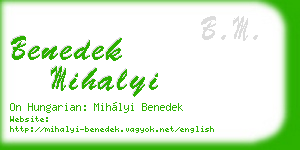 benedek mihalyi business card
