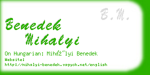 benedek mihalyi business card